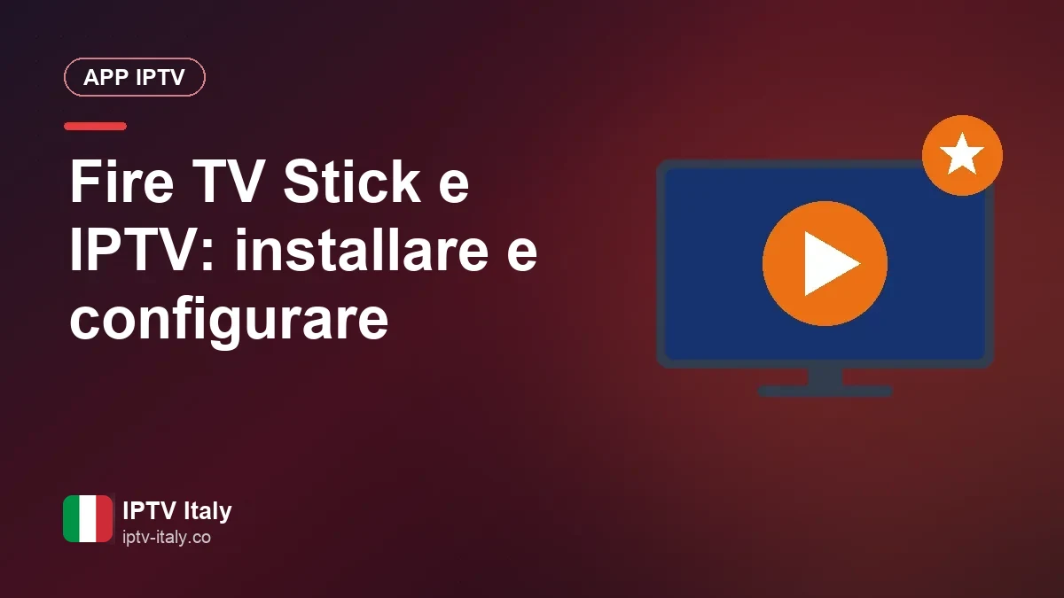 Un televisore con un'app IPTV aperta su Fire TV Stick